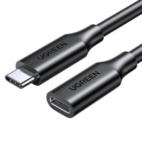 Кабель-переходник Ugreen US353 Type-C (папа) на Type-C (мама) 0,5м черный